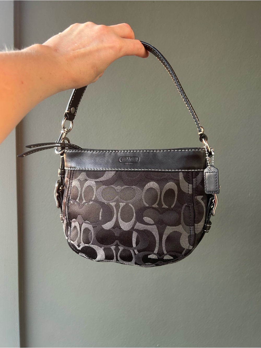 Vintage Mini Monogram Carly Coach Shoulder Bag